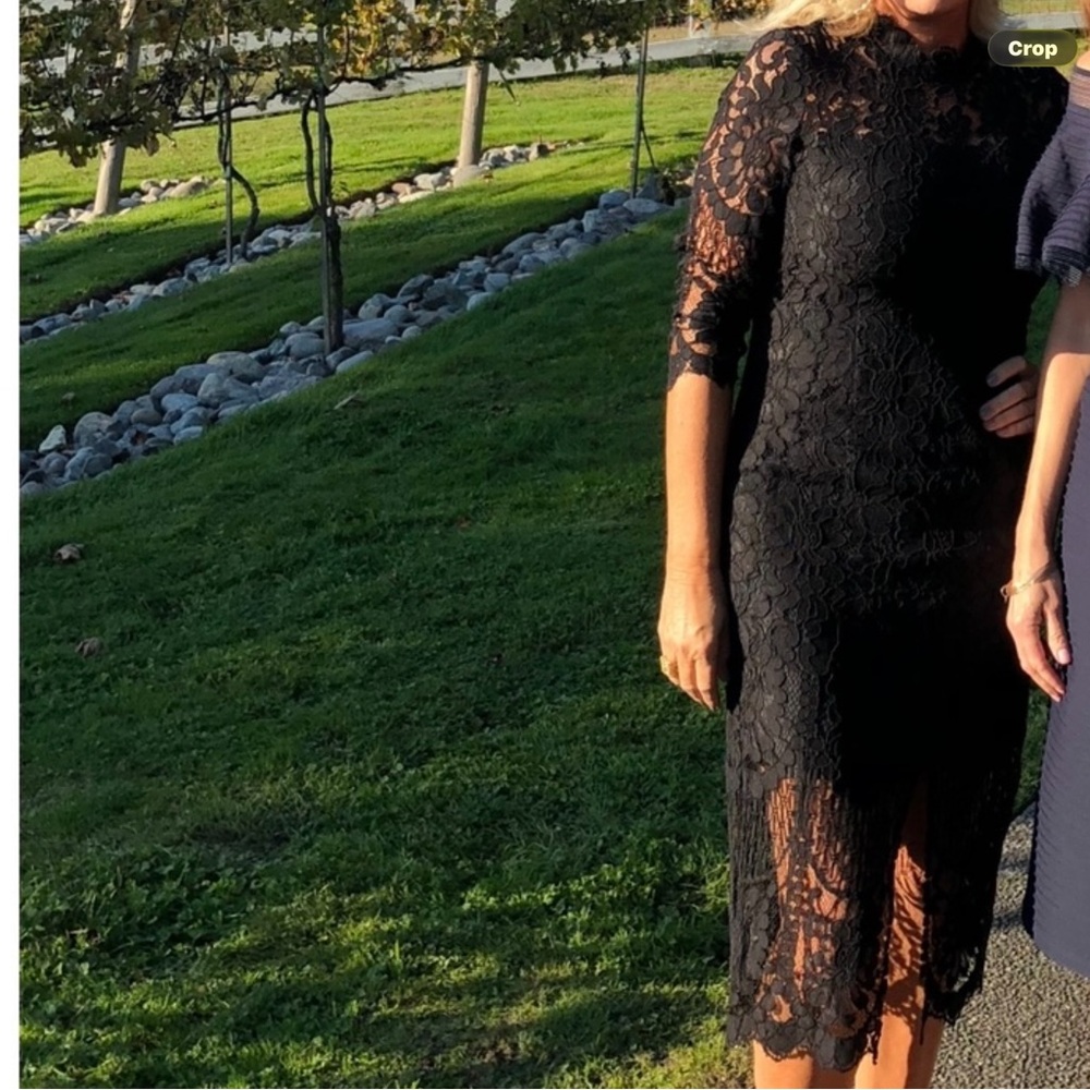 Black lace dress.